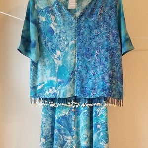 Vintage Carole Little Skirt/Top Set